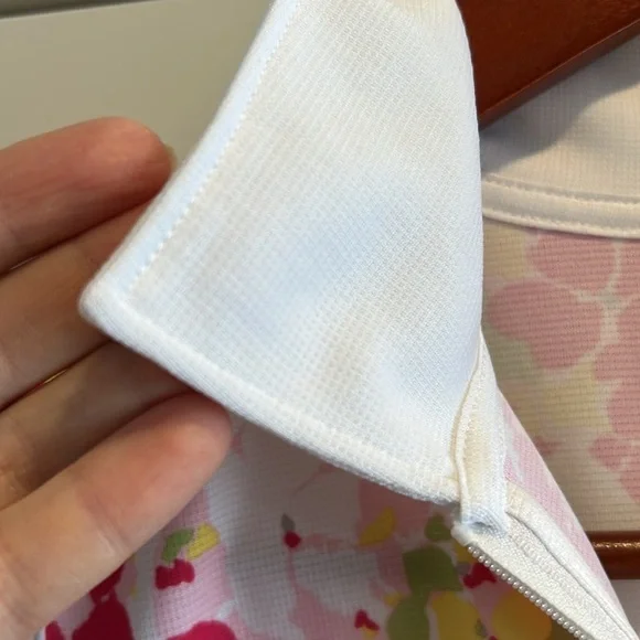 Izod Golf Sleeveless Polo Zip Floral Colorful Size Small - Picture 3 of 9